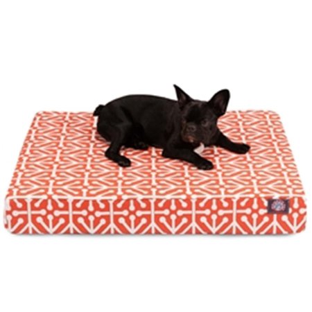 MAJESTIC PET Orange Aruba Medium Orthopedic Memory Foam Rectangle Dog Bed 78899551442
